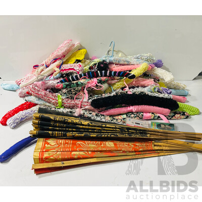 Large Collection Retro Coat Hangers with Covers Including Crochet Examples and More