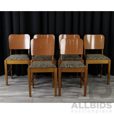 Set of Six Laminate Back Dining Chairs by CRO Furniture