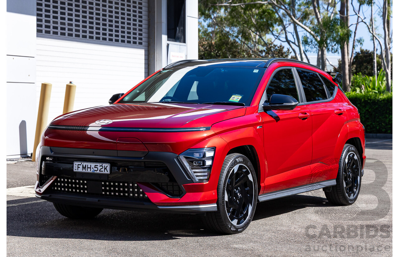 10/2024 Hyundai Kona Electric Premium N-Line (FWD) SX2.V2 MY25 4d Wagon Ultimate Red Mica 150kW Electric