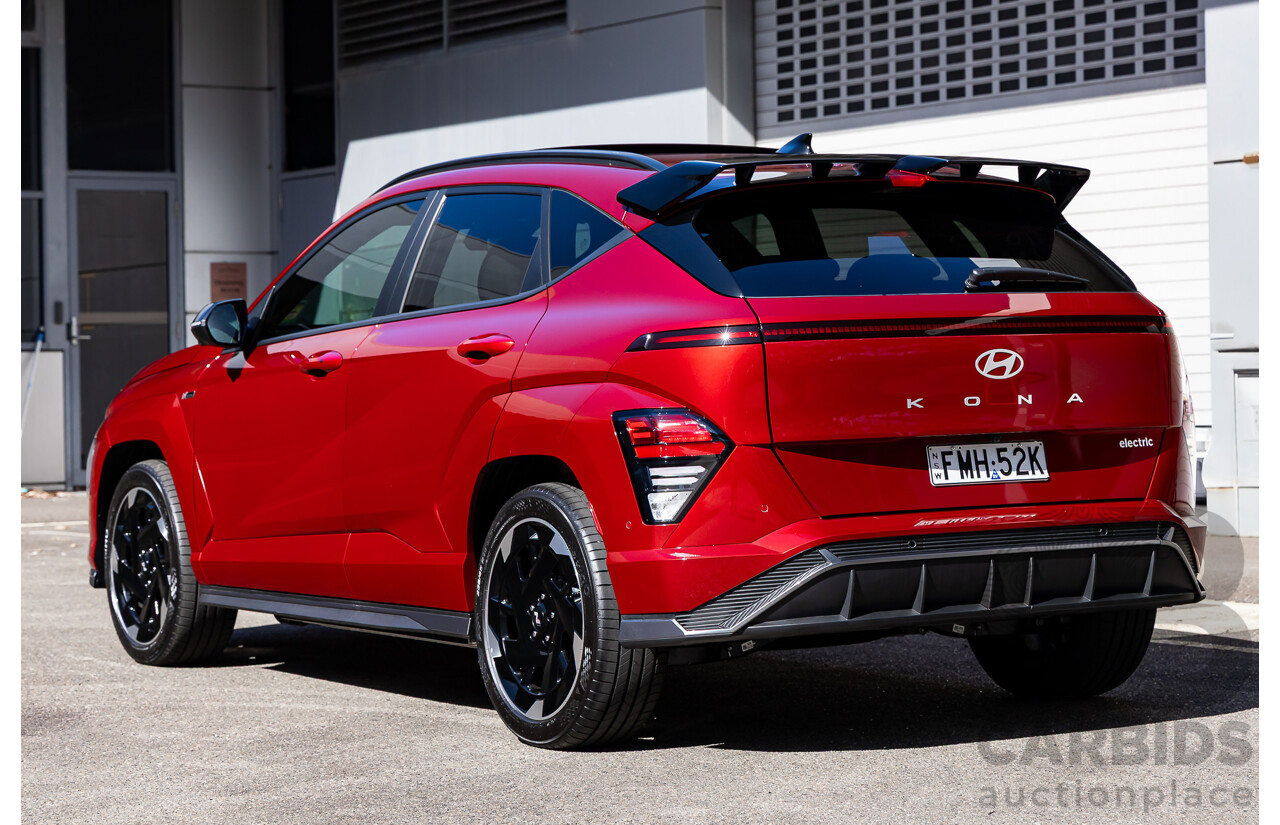 10/2024 Hyundai Kona Electric Premium N-Line (FWD) SX2.V2 MY25 4d Wagon Ultimate Red Mica 150kW Electric