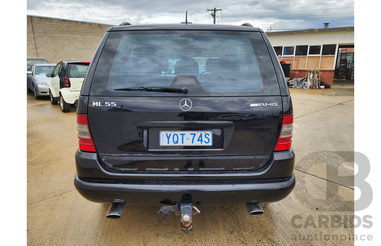 6/2001 Mercedes-Benz ML 55 AMG (4x4) W163 4d Wagon Black 5.4L