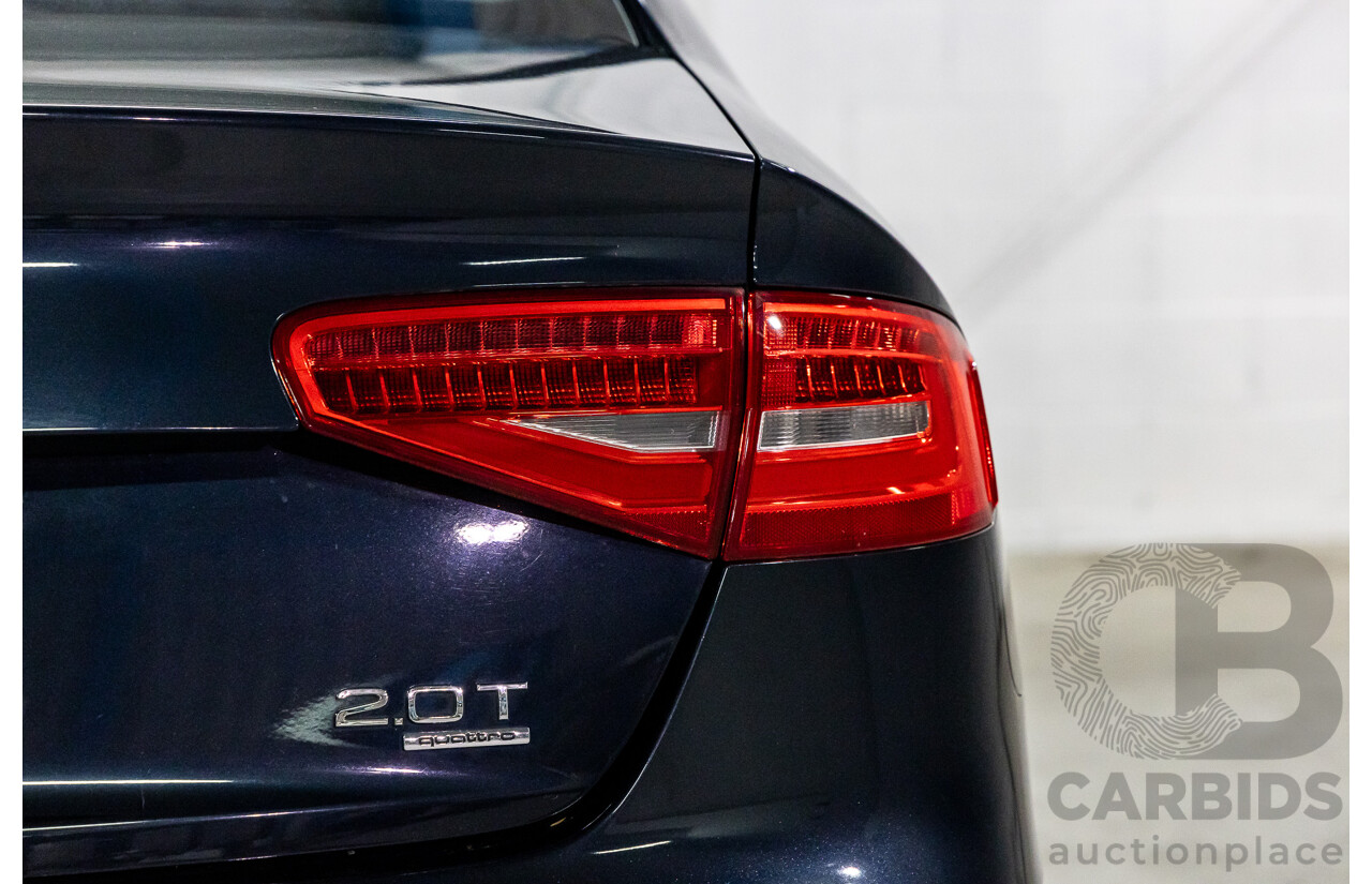 1/2013 Audi A4 S-Line 2.0 TFSI Quattro B8 (8K) MY13 4d Sedan Moonlight Blue Turbo 2.0L