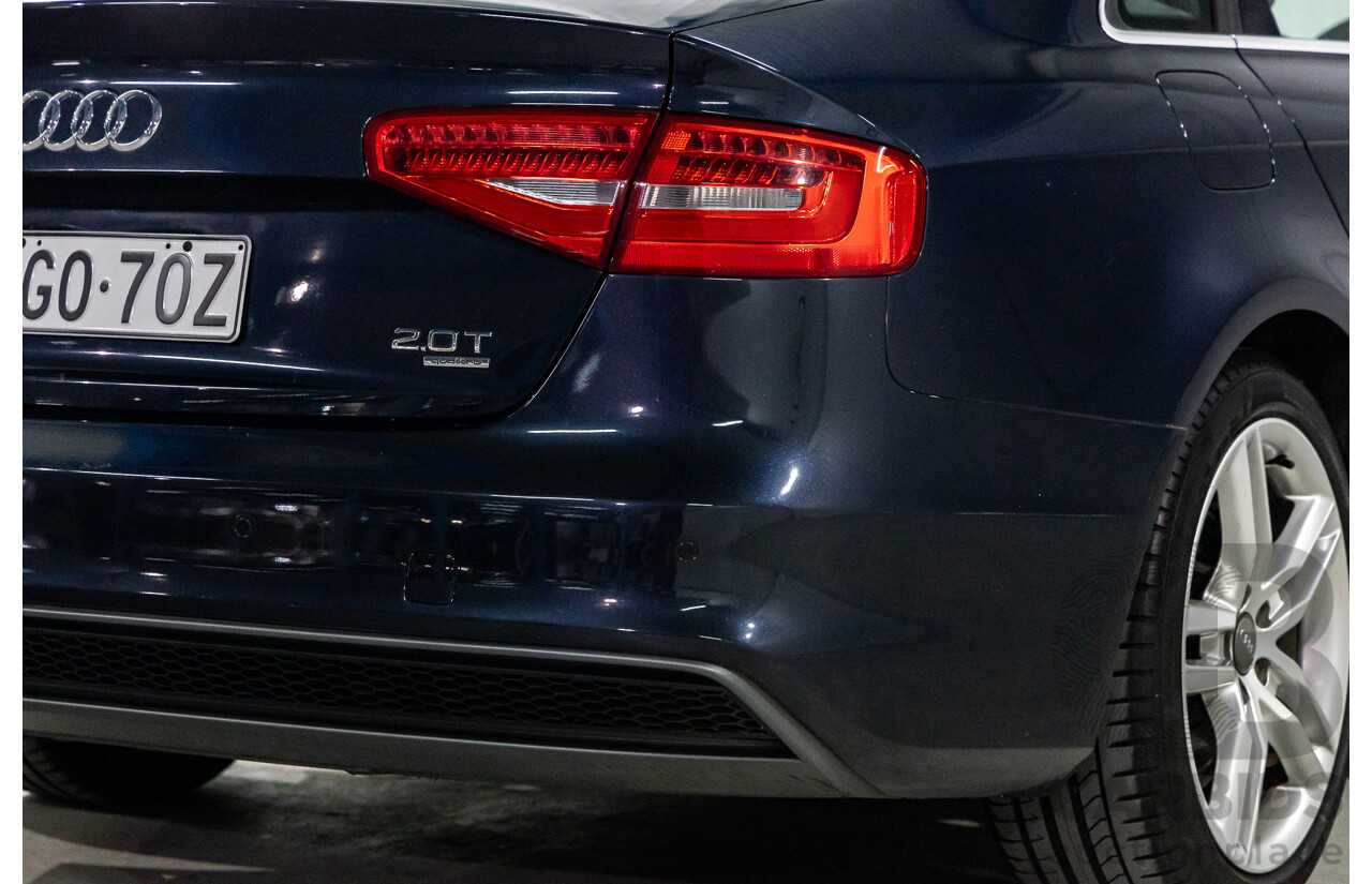 1/2013 Audi A4 S-Line 2.0 TFSI Quattro B8 (8K) MY13 4d Sedan Moonlight Blue Turbo 2.0L