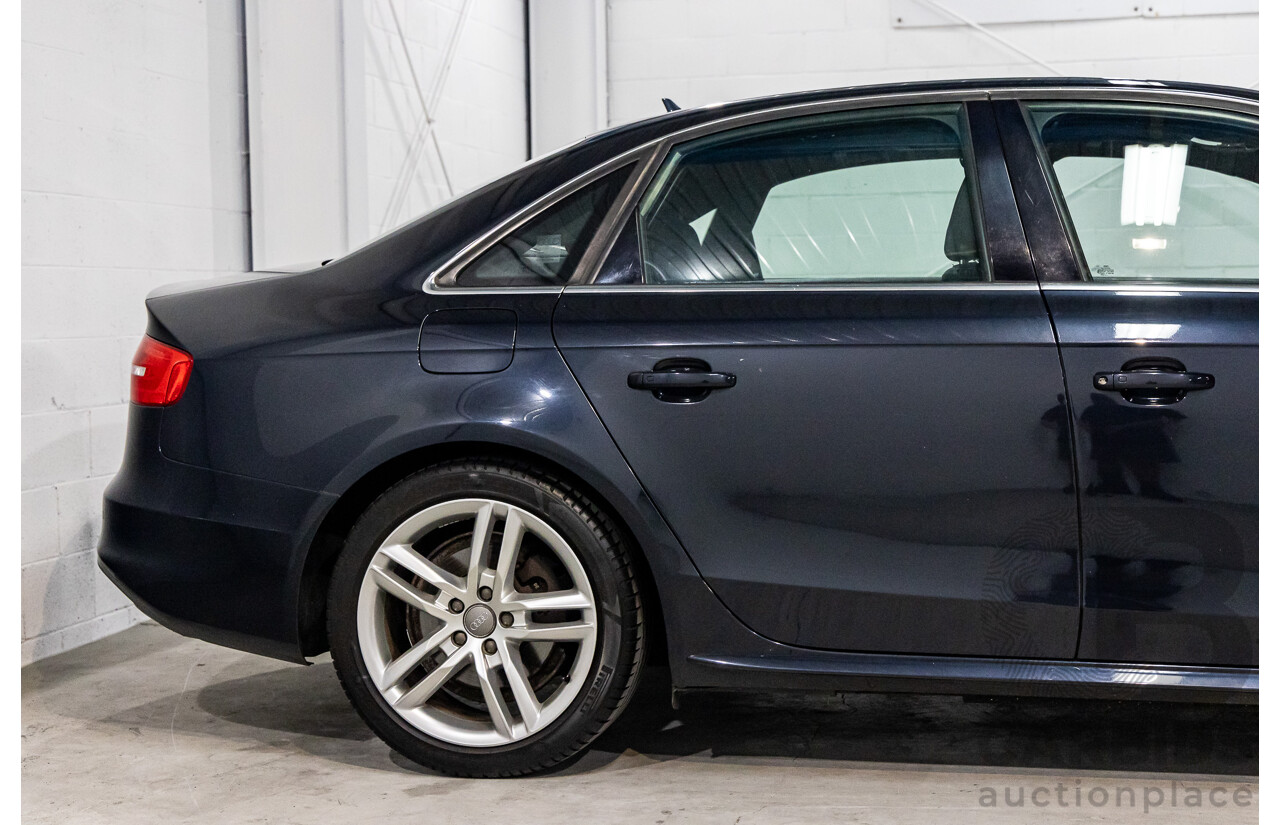 1/2013 Audi A4 S-Line 2.0 TFSI Quattro B8 (8K) MY13 4d Sedan Moonlight Blue Turbo 2.0L