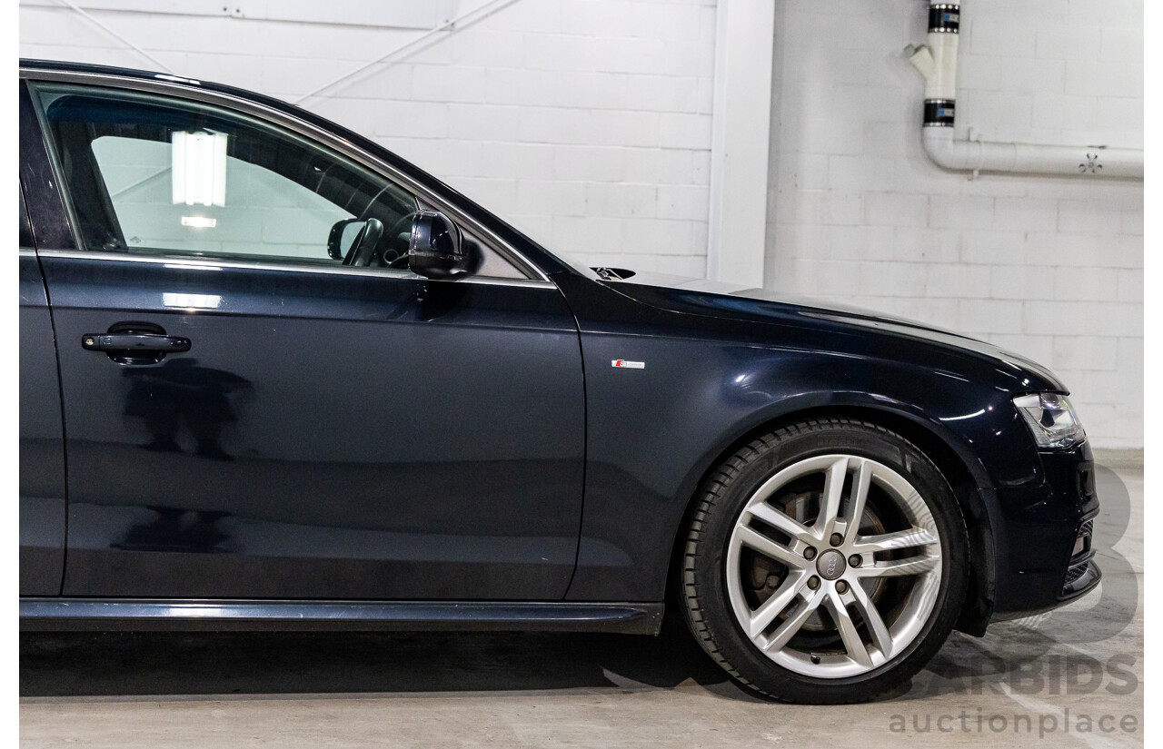 1/2013 Audi A4 S-Line 2.0 TFSI Quattro B8 (8K) MY13 4d Sedan Moonlight Blue Turbo 2.0L