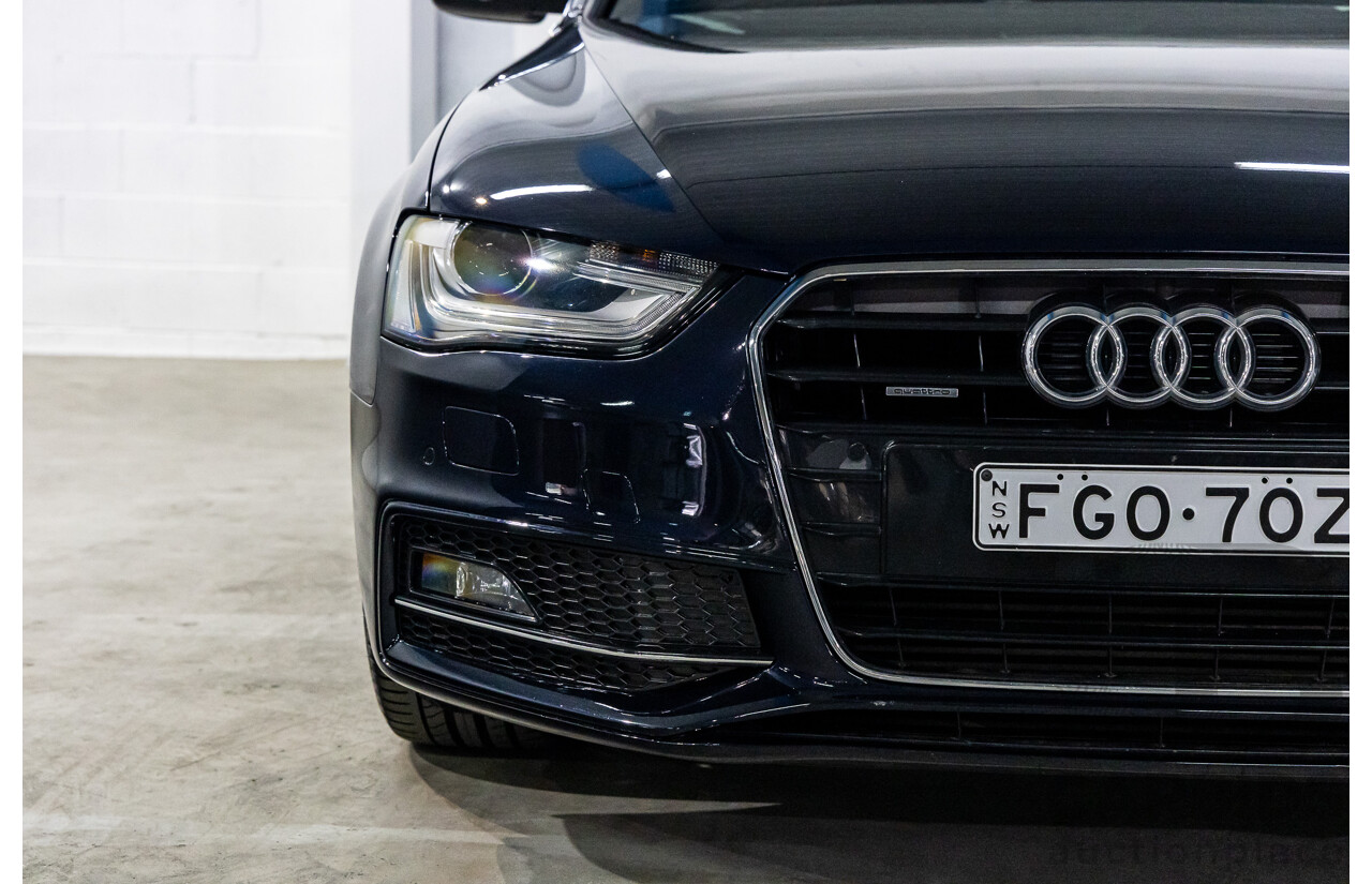 1/2013 Audi A4 S-Line 2.0 TFSI Quattro B8 (8K) MY13 4d Sedan Moonlight Blue Turbo 2.0L