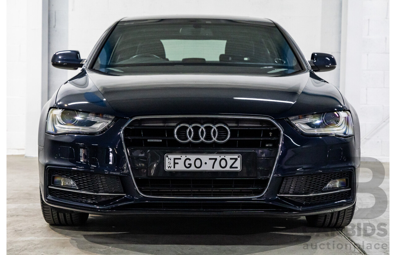 1/2013 Audi A4 S-Line 2.0 TFSI Quattro B8 (8K) MY13 4d Sedan Moonlight Blue Turbo 2.0L