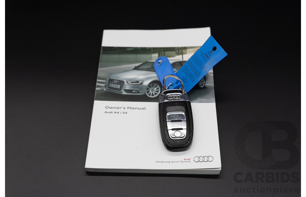 1/2013 Audi A4 S-Line 2.0 TFSI Quattro B8 (8K) MY13 4d Sedan Moonlight Blue Turbo 2.0L