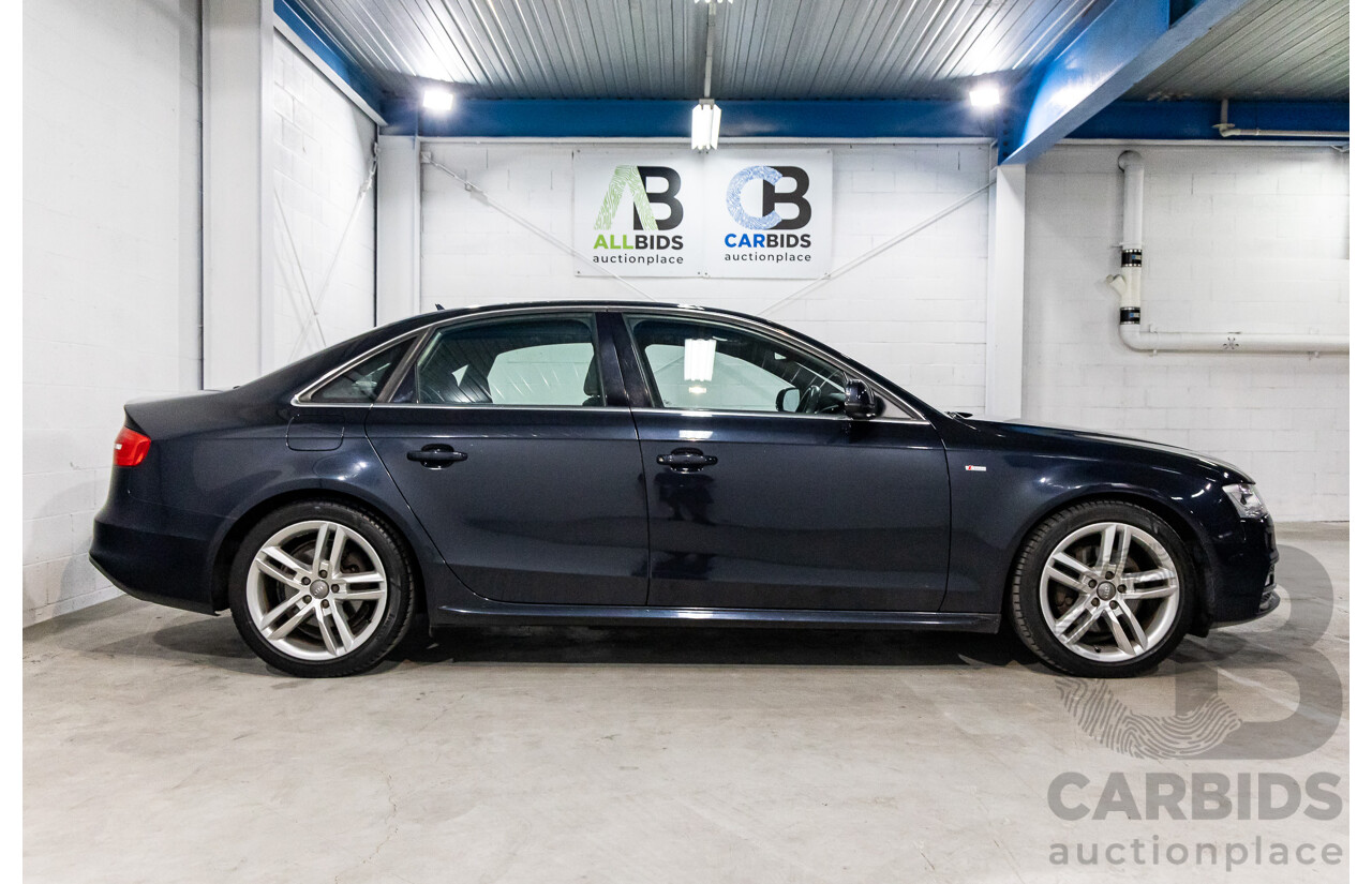 1/2013 Audi A4 S-Line 2.0 TFSI Quattro B8 (8K) MY13 4d Sedan Moonlight Blue Turbo 2.0L