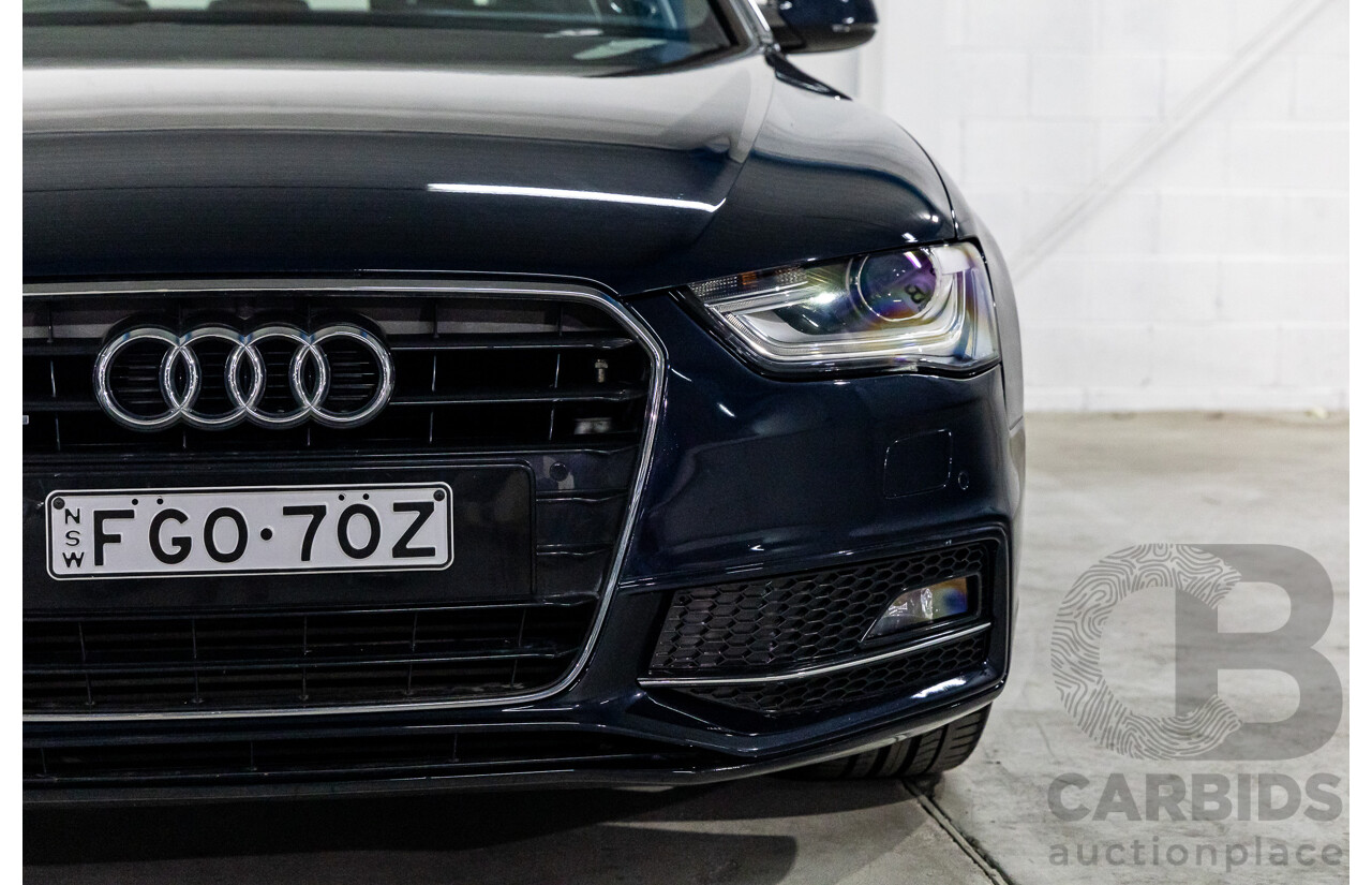 1/2013 Audi A4 S-Line 2.0 TFSI Quattro B8 (8K) MY13 4d Sedan Moonlight Blue Turbo 2.0L