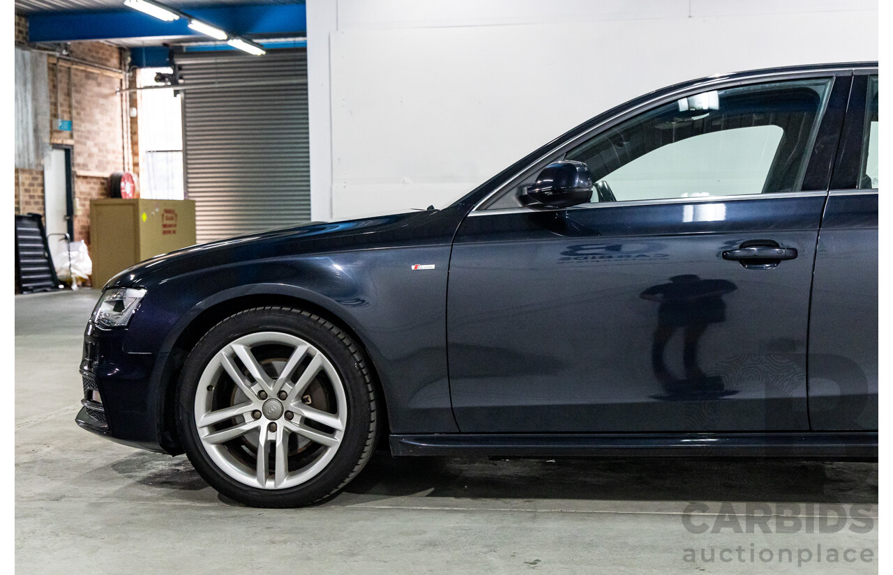 1/2013 Audi A4 S-Line 2.0 TFSI Quattro B8 (8K) MY13 4d Sedan Moonlight Blue Turbo 2.0L