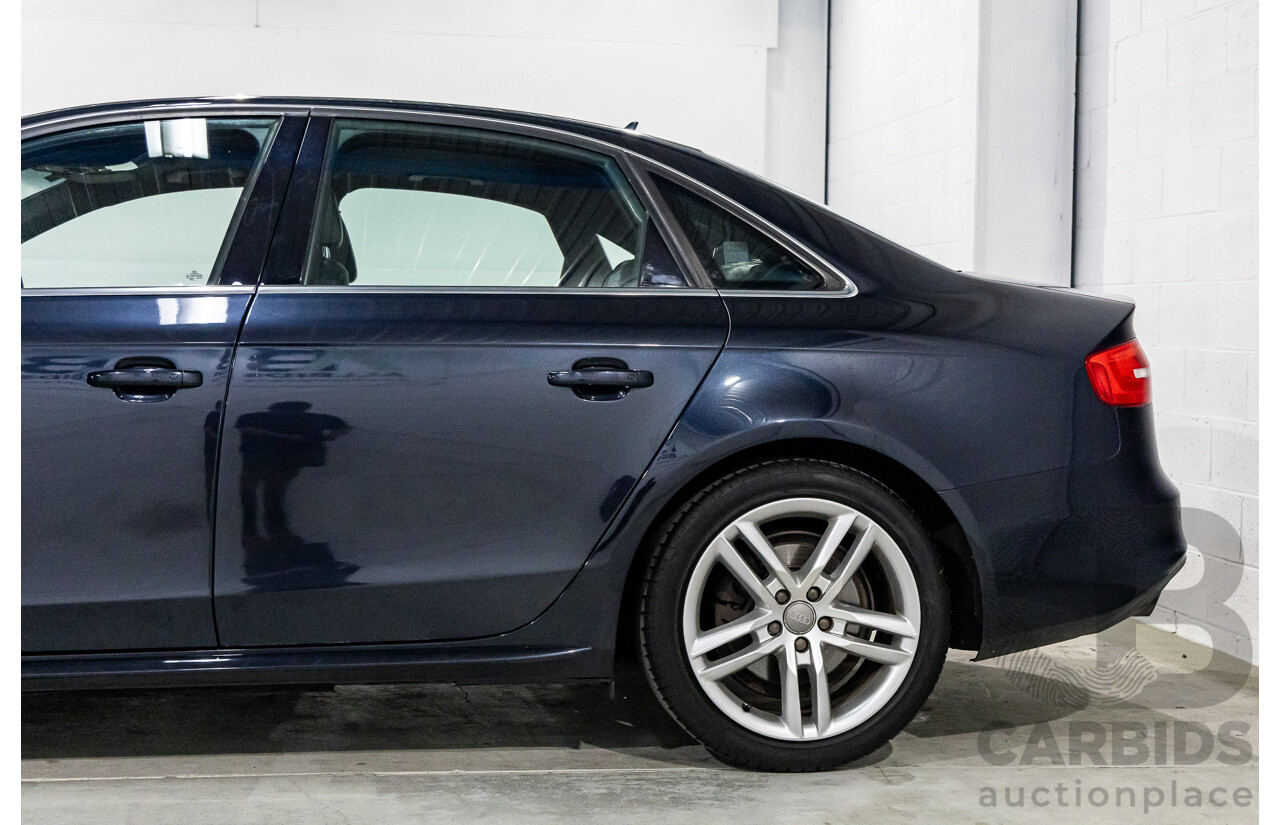 1/2013 Audi A4 S-Line 2.0 TFSI Quattro B8 (8K) MY13 4d Sedan Moonlight Blue Turbo 2.0L