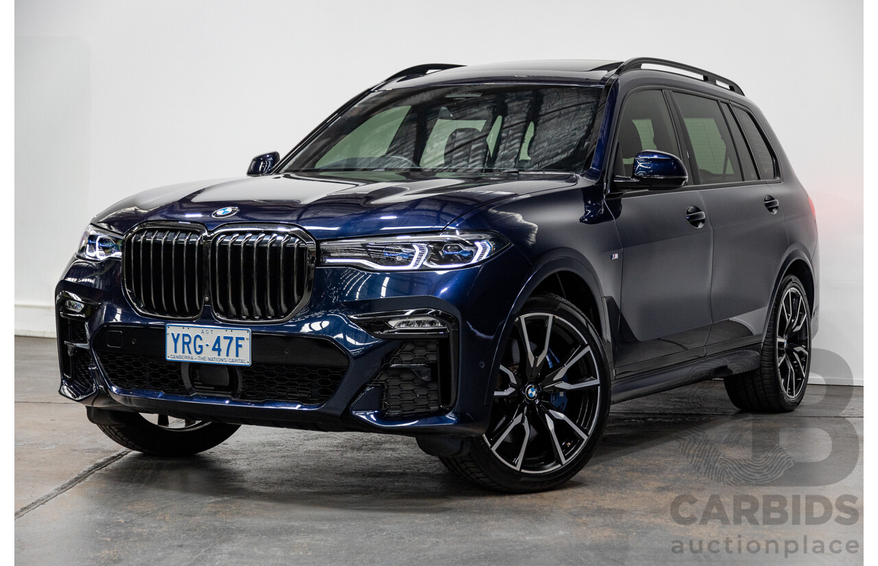 01/2022 BMW X7 xDrive30d M-Sport (AWD) G07 4d Wagon Tanzanite Blue Turbo Diesel 3.0L - 7 seater