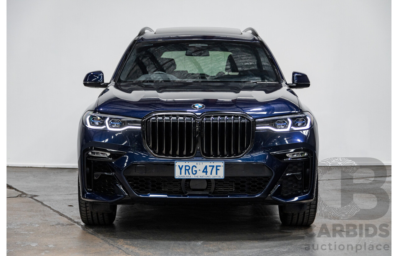 01/2022 BMW X7 xDrive30d M-Sport (AWD) G07 4d Wagon Tanzanite Blue Turbo Diesel 3.0L - 7 seater