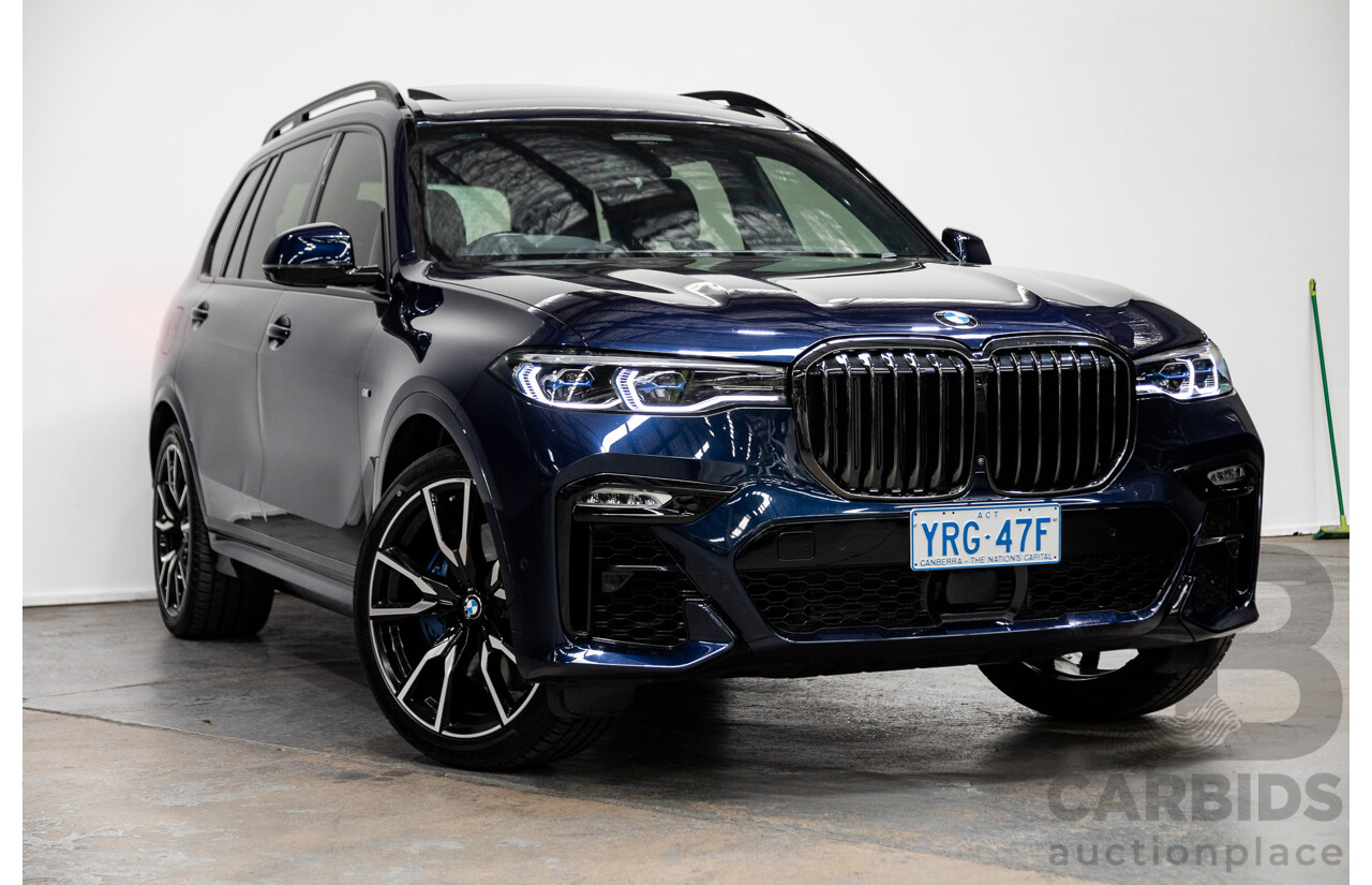 01/2022 BMW X7 xDrive30d M-Sport (AWD) G07 4d Wagon Tanzanite Blue Turbo Diesel 3.0L - 7 seater