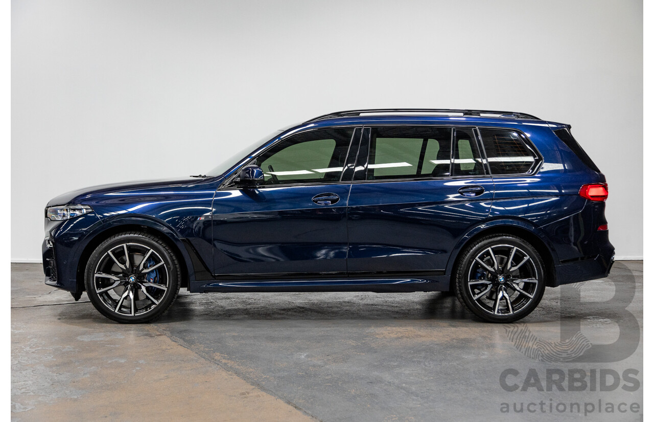 01/2022 BMW X7 xDrive30d M-Sport (AWD) G07 4d Wagon Tanzanite Blue Turbo Diesel 3.0L - 7 seater