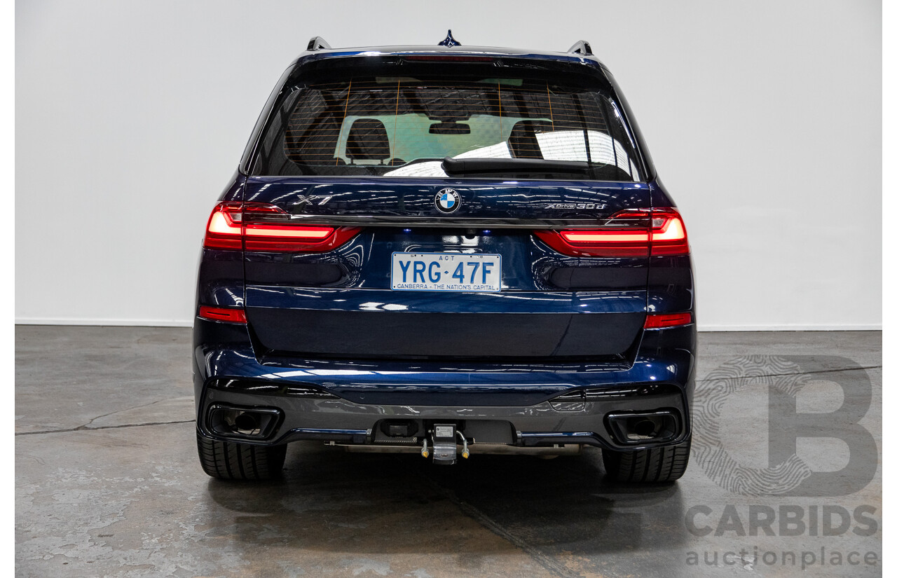 01/2022 BMW X7 xDrive30d M-Sport (AWD) G07 4d Wagon Tanzanite Blue Turbo Diesel 3.0L - 7 seater