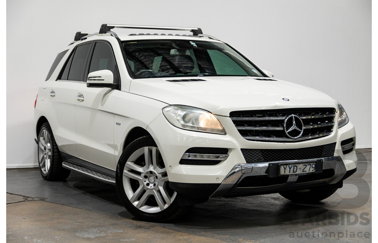 5/2012 Mercedes-Benz ML250 CDI Bluetec (4x4) 166 4d Wagon Calcite White Turbo Diesel 2.1L