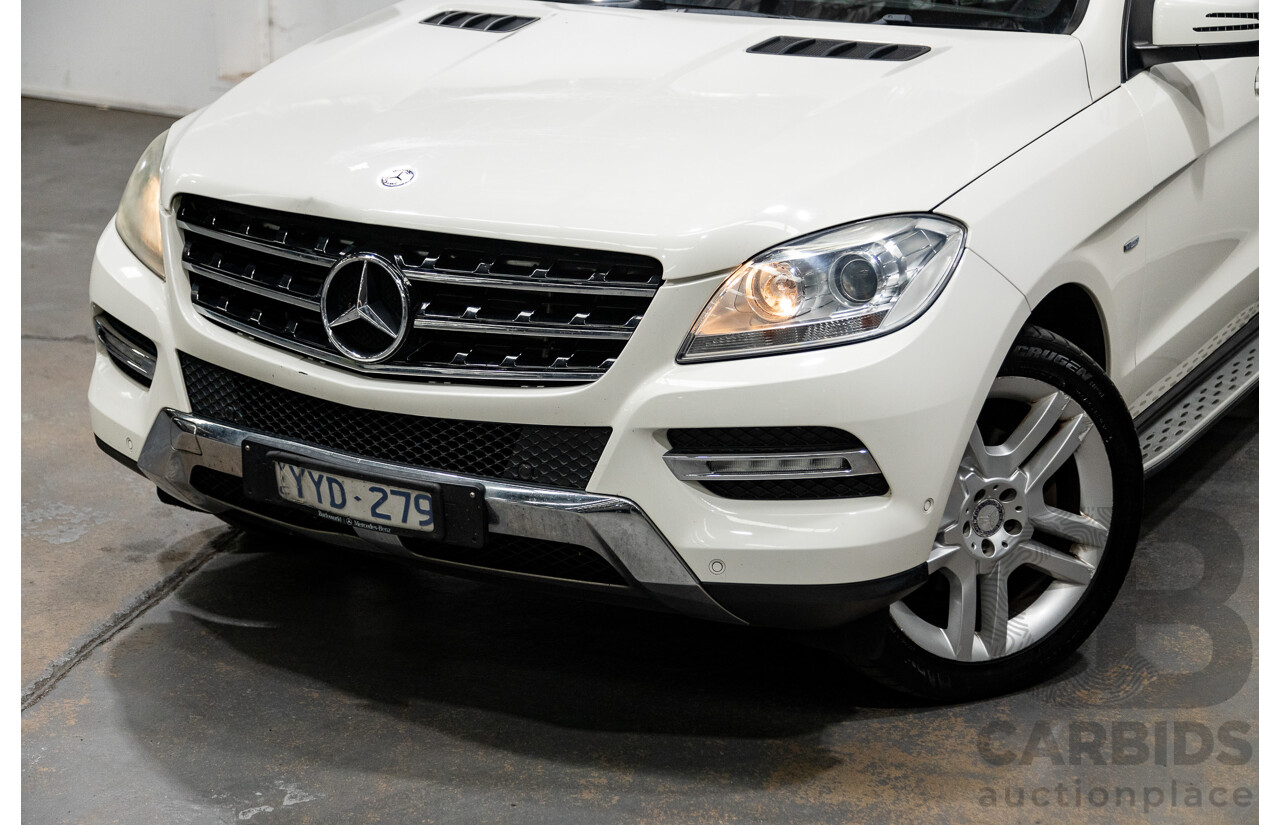 5/2012 Mercedes-Benz ML250 CDI Bluetec (4x4) 166 4d Wagon Calcite White Turbo Diesel 2.1L