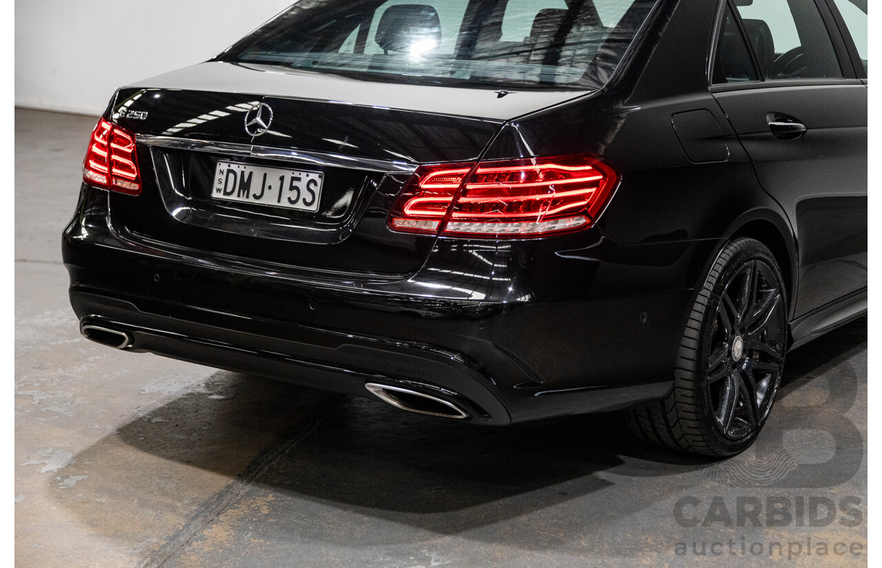 12/2015 Mercedes-Benz E250 W212 MY15 4D Sedan Obsidian Black Metallic Turbo 2.0L
