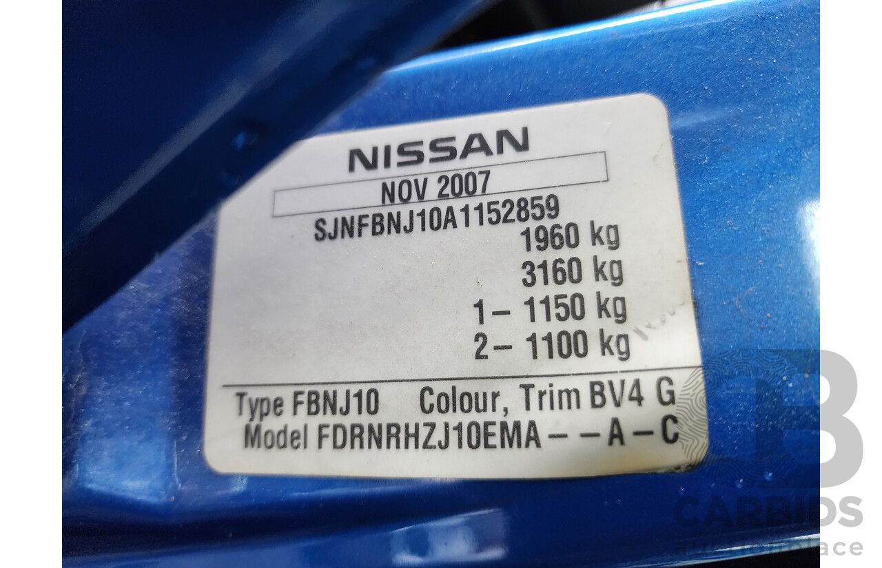 1/2008 Nissan Dualis Ti (4x4) J10 4d Wagon Blue 2.0L