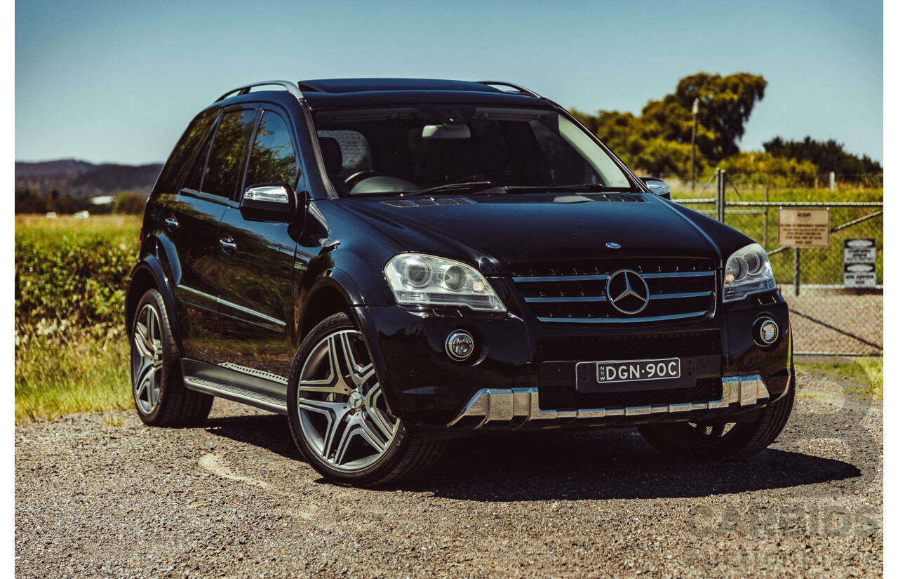 7/2010 Mercedes Benz ML63 AMG (4x4) W164 09 Upgrade 4d Wagon Obsidian Black Metallic V8 6.2L