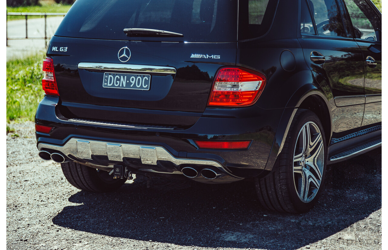 7/2010 Mercedes Benz ML63 AMG (4x4) W164 09 Upgrade 4d Wagon Obsidian Black Metallic V8 6.2L