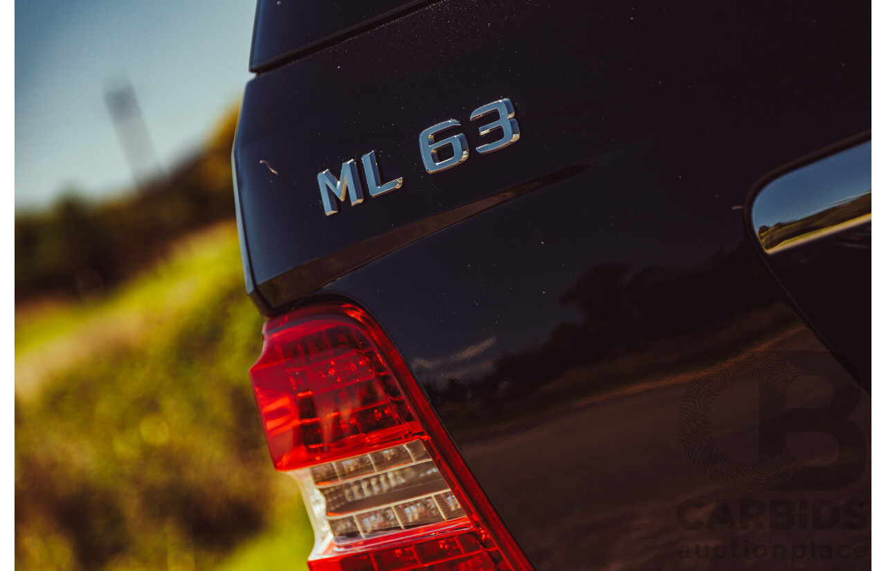 7/2010 Mercedes Benz ML63 AMG (4x4) W164 09 Upgrade 4d Wagon Obsidian Black Metallic V8 6.2L