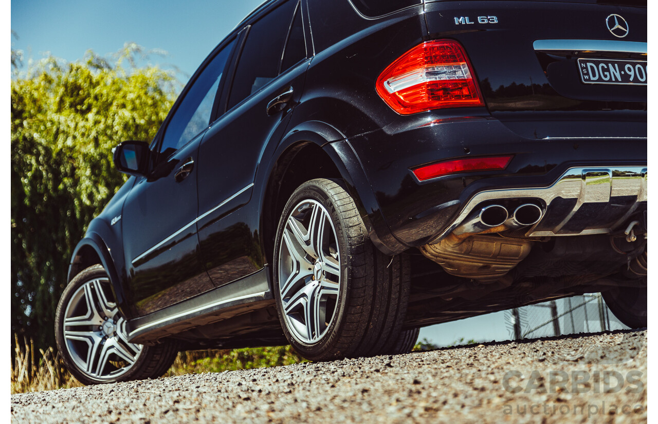 7/2010 Mercedes Benz ML63 AMG (4x4) W164 09 Upgrade 4d Wagon Obsidian Black Metallic V8 6.2L