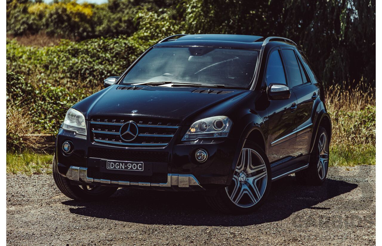 7/2010 Mercedes Benz ML63 AMG (4x4) W164 09 Upgrade 4d Wagon Obsidian Black Metallic V8 6.2L