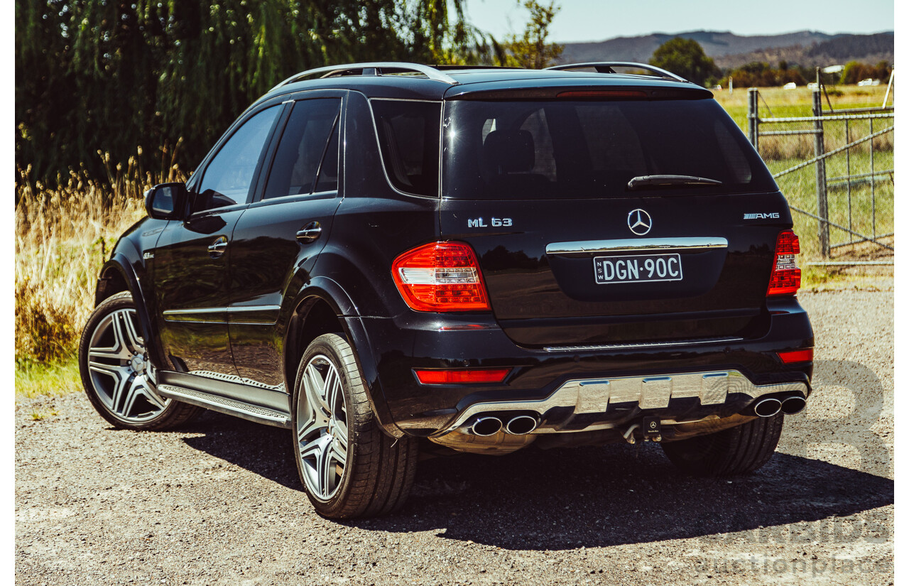 7/2010 Mercedes Benz ML63 AMG (4x4) W164 09 Upgrade 4d Wagon Obsidian Black Metallic V8 6.2L