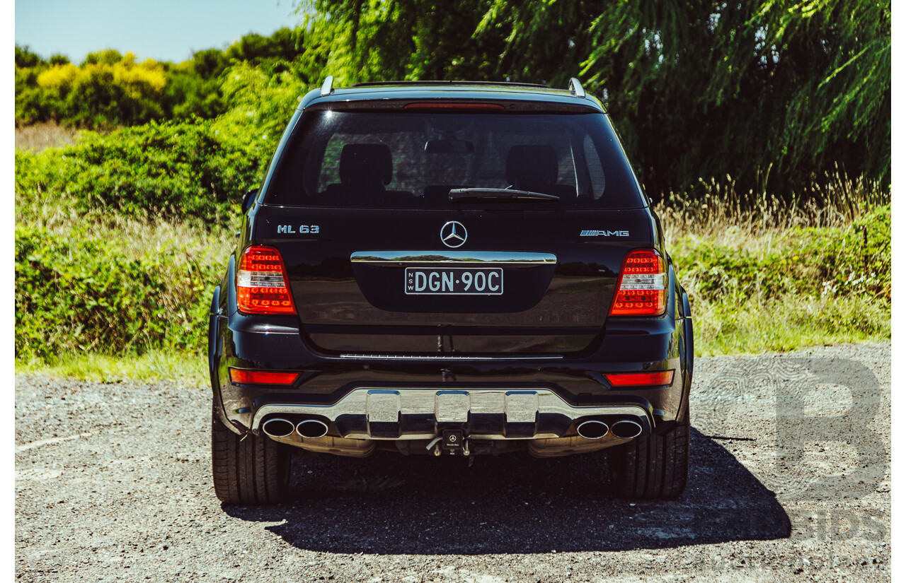 7/2010 Mercedes Benz ML63 AMG (4x4) W164 09 Upgrade 4d Wagon Obsidian Black Metallic V8 6.2L