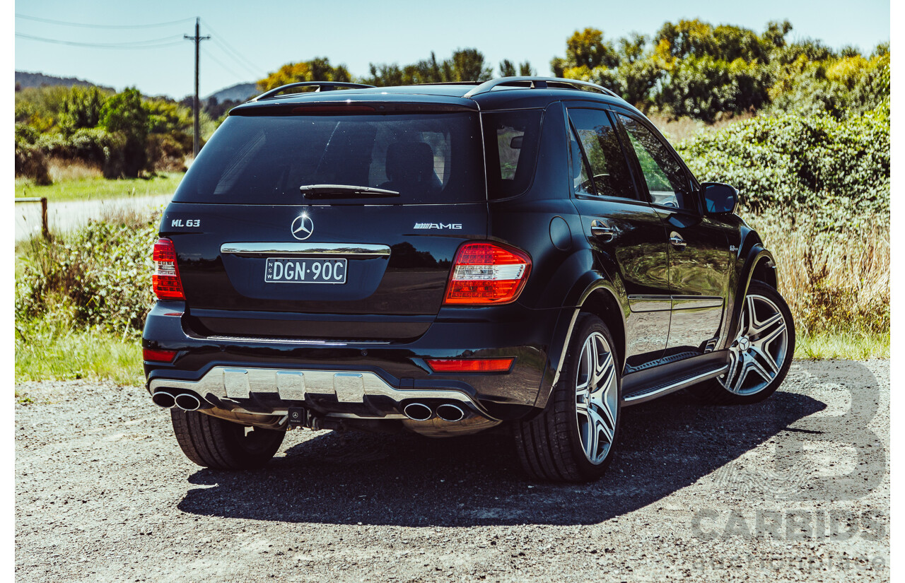 7/2010 Mercedes Benz ML63 AMG (4x4) W164 09 Upgrade 4d Wagon Obsidian Black Metallic V8 6.2L