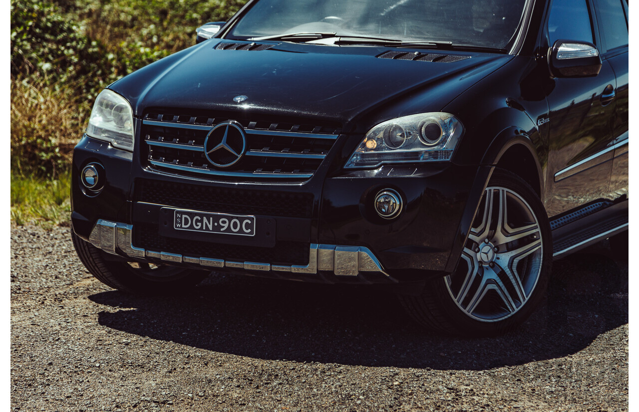 7/2010 Mercedes Benz ML63 AMG (4x4) W164 09 Upgrade 4d Wagon Obsidian Black Metallic V8 6.2L