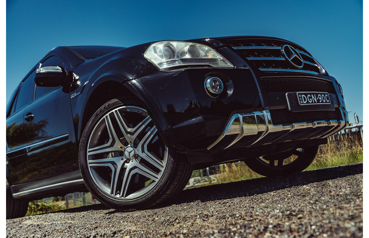 7/2010 Mercedes Benz ML63 AMG (4x4) W164 09 Upgrade 4d Wagon Obsidian Black Metallic V8 6.2L