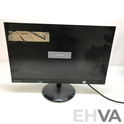 Samsung 24 Inch and Lenovo 23.8 Inch Monitors - Lot of 3