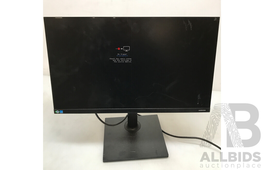 Samsung 24 Inch and Lenovo 23.8 Inch Monitors - Lot of 3
