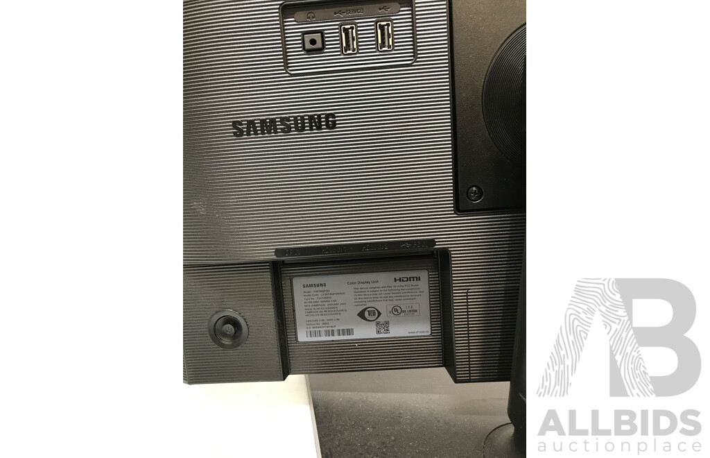 Samsung 24 Inch and Lenovo 23.8 Inch Monitors - Lot of 3