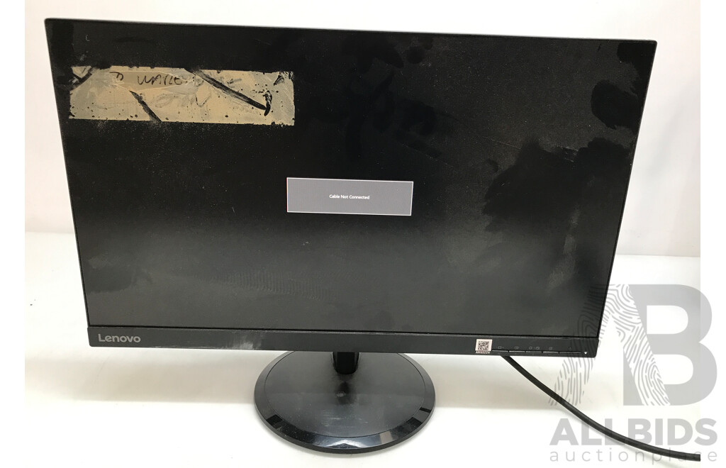 Samsung 24 Inch and Lenovo 23.8 Inch Monitors - Lot of 3