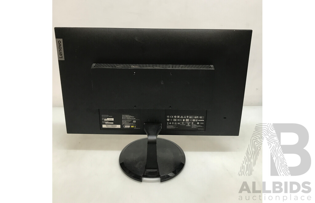 Samsung 24 Inch and Lenovo 23.8 Inch Monitors - Lot of 3