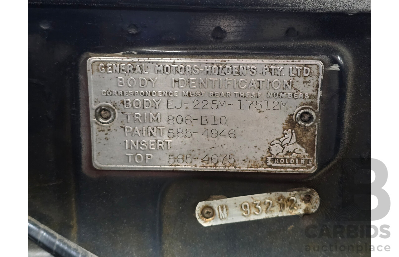 1/1963 Holden EJ Special 4d Sedan Jindivik Grey 2.3L