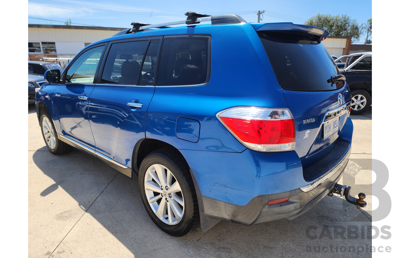 10/2011 Toyota Kluger Grande (4x4) GSU45R MY11 UPGRADE 4d Wagon Blue 3.5L