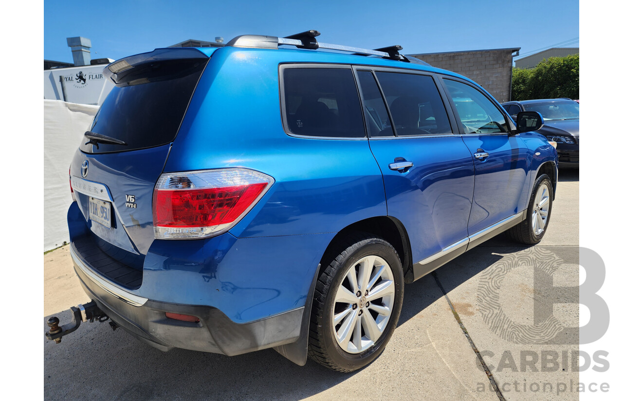 10/2011 Toyota Kluger Grande (4x4) GSU45R MY11 UPGRADE 4d Wagon Blue 3.5L