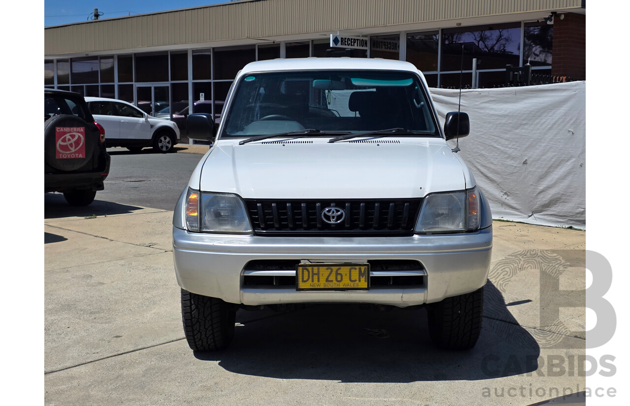 11/1998 Toyota Landcruiser Prado GXL (4x4) VZJ95R 4d Wagon White 3.4L - 7 seater