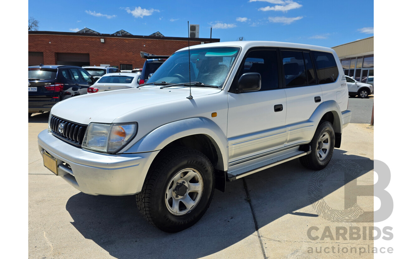 11/1998 Toyota Landcruiser Prado GXL (4x4) VZJ95R 4d Wagon White 3.4L - 7 seater