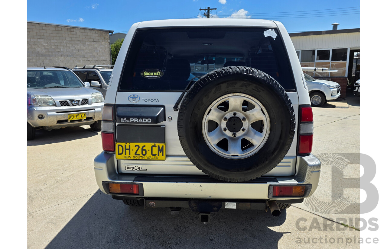 11/1998 Toyota Landcruiser Prado GXL (4x4) VZJ95R 4d Wagon White 3.4L - 7 seater