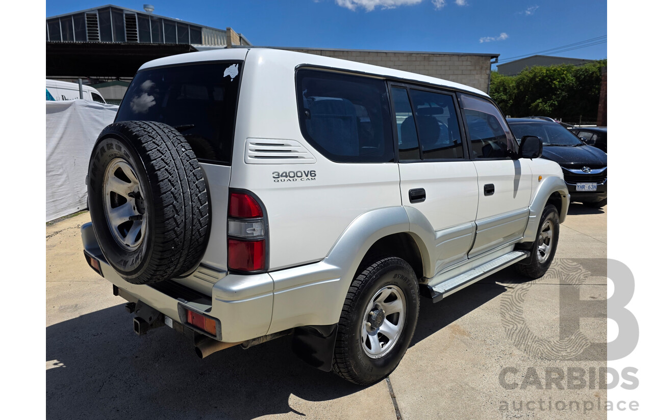 11/1998 Toyota Landcruiser Prado GXL (4x4) VZJ95R 4d Wagon White 3.4L - 7 seater