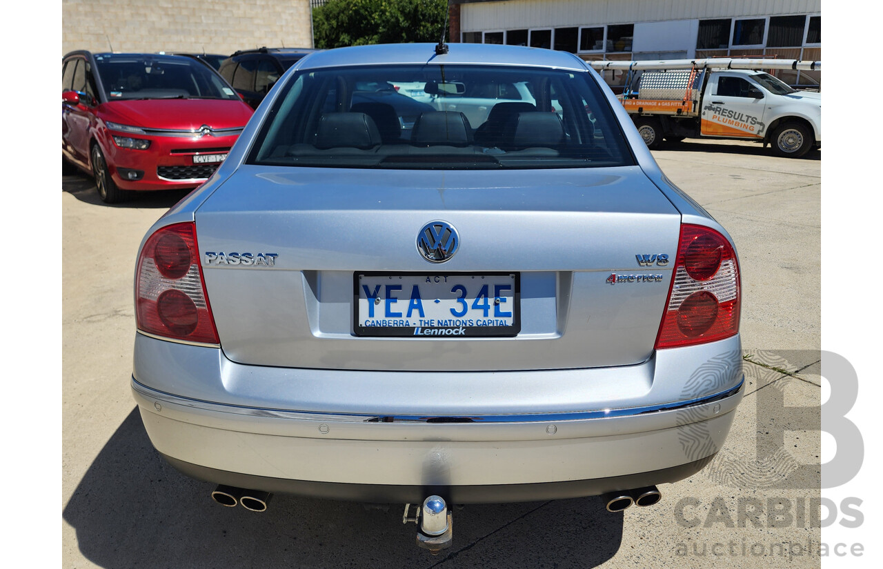 6/2004 Volkswagen Passat W8 3B 4d Sedan Silver 4.0L