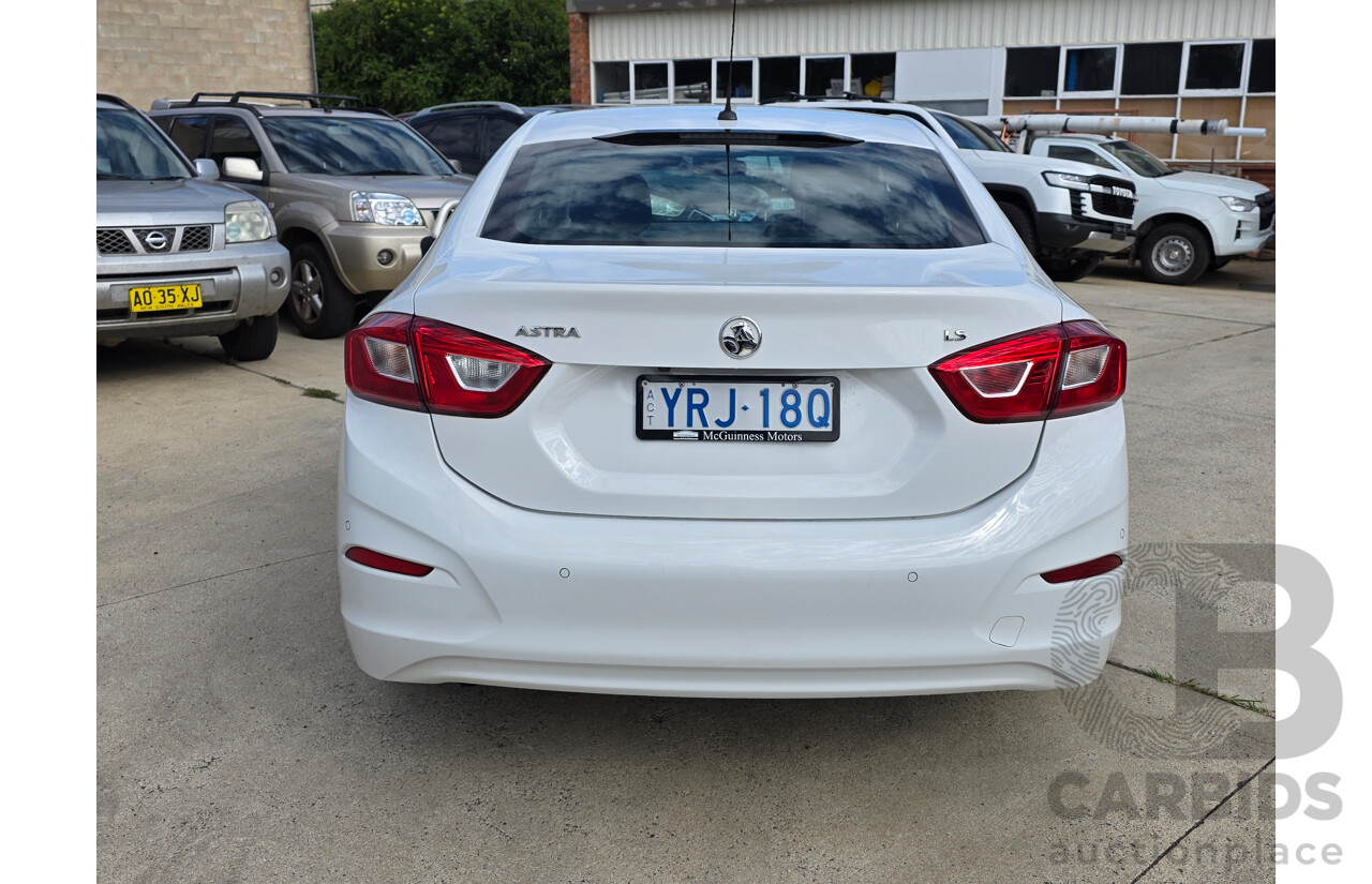 12/2017 Holden Astra LS BL 4d Sedan Summit White Turbo 1.4L