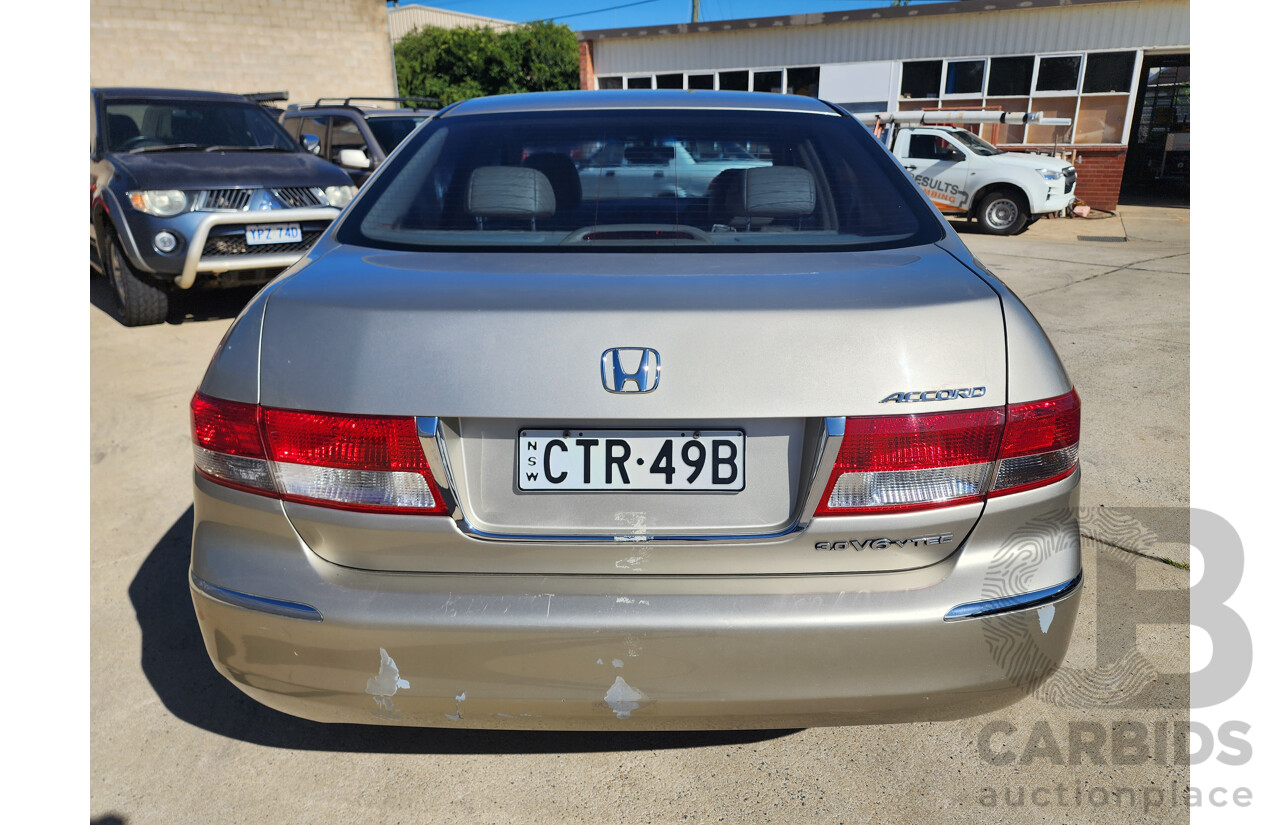 4/2005 Honda Accord V6 Luxury 40 4d Sedan Gold 3.0L